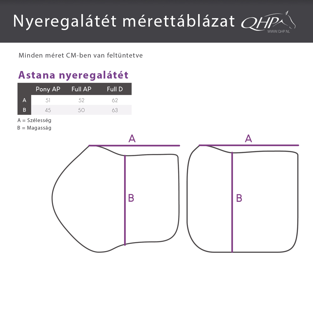 QHP nyeregalátét astana