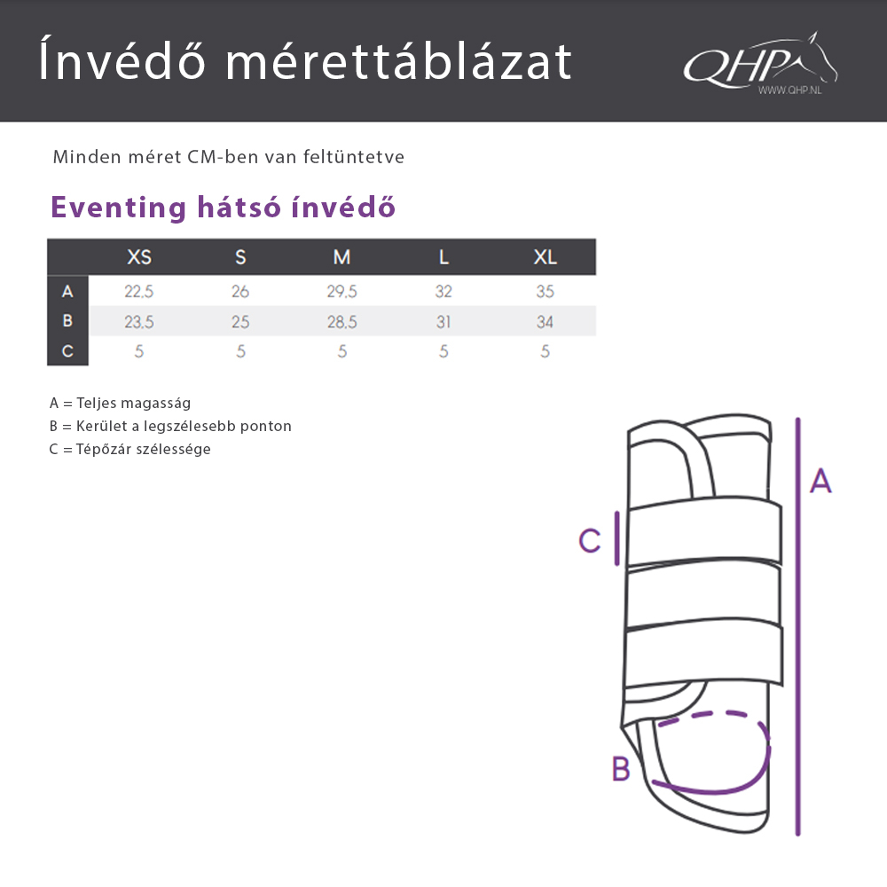 QHP Eventing hátsó ínvédő