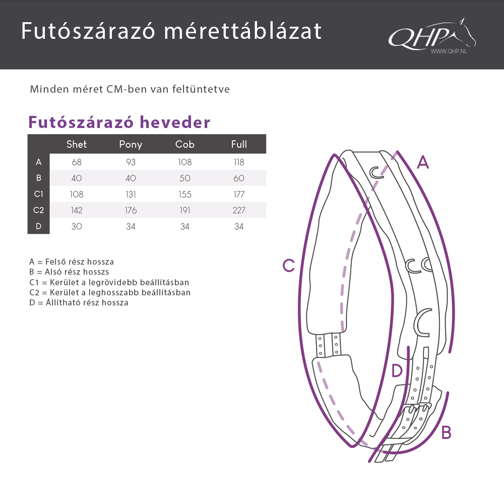 QHP futószárazó heveder