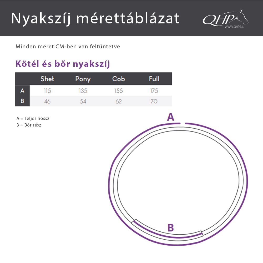 QHP Kötél és bőr nyakszíj