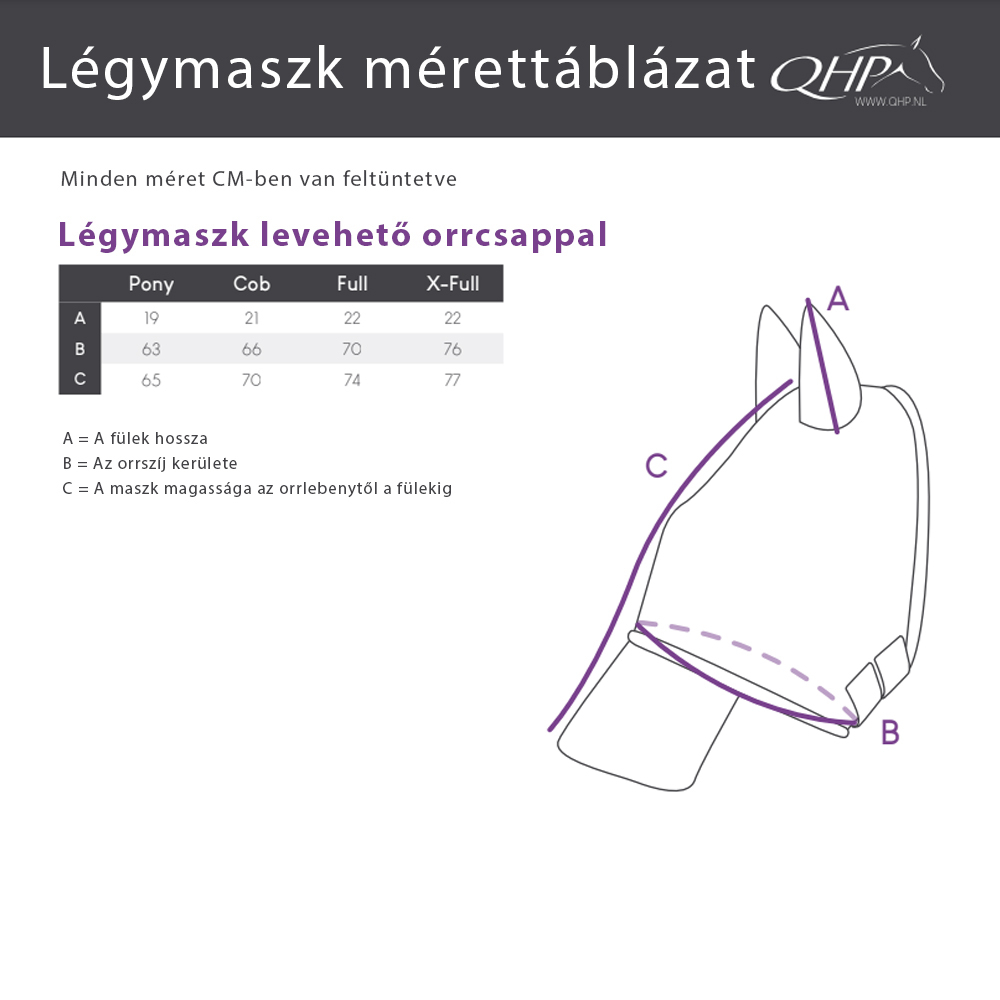 QHP Légymaszk levehető orrcsappal 2024