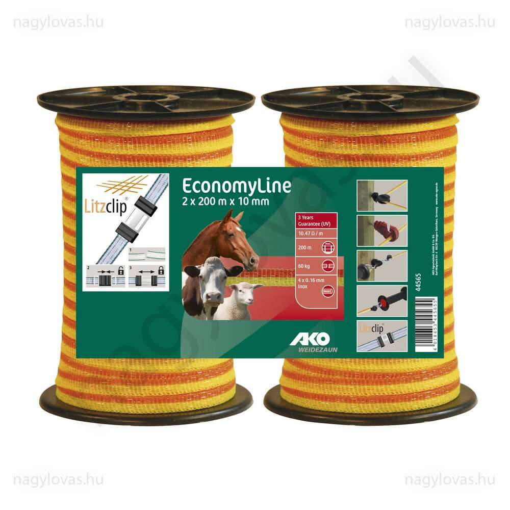 AKO szalag 1cm/200m 2db/szett narancs