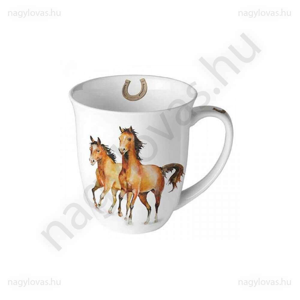 Anbiente Wild Horses porcelán bögre 400ml