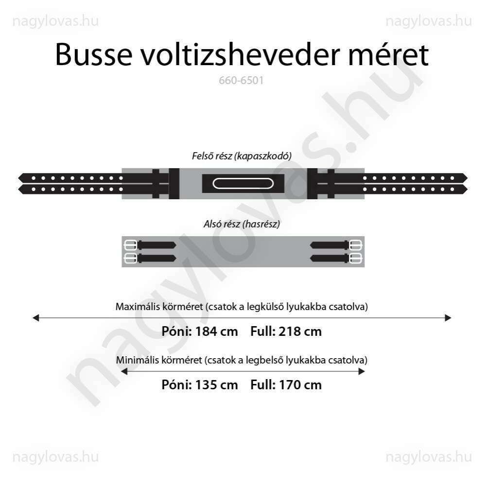 Busse voltizs heveder fekete póni
