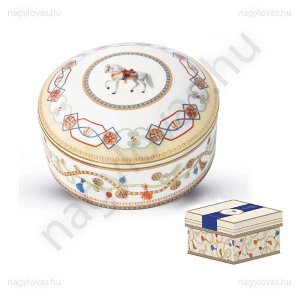 Cheval porcelán ékszertartó 13cm