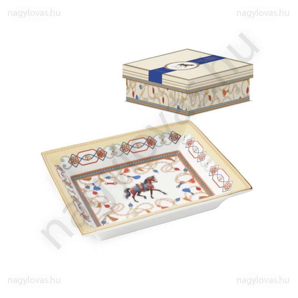 Cheval porcelán kínálótál 19,5X15,5cm