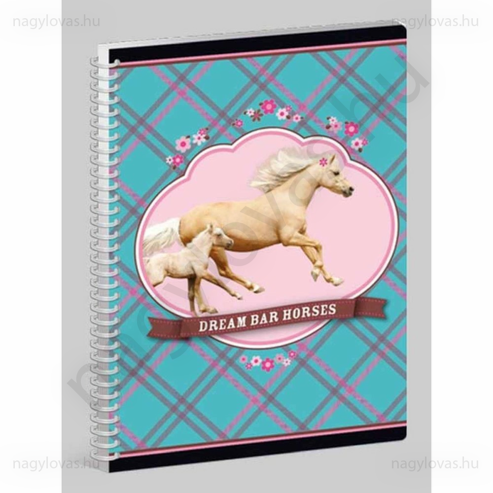Dream bar horses kockás A/6 füzet