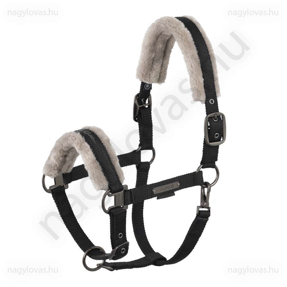 Eskadron Faux Fur Platinum szőrmés kötőfék fekete