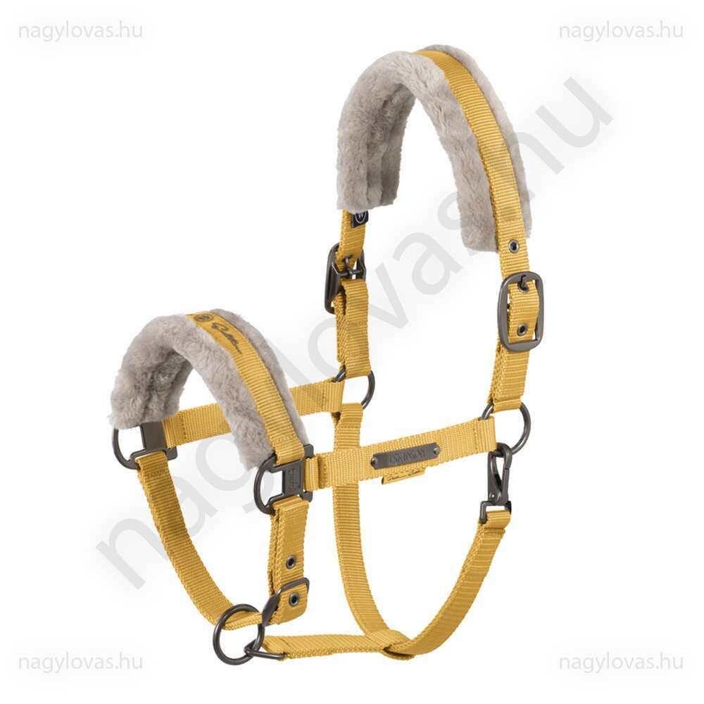 Eskadron Faux Fur Platinum szőrmés kötőfék sárga