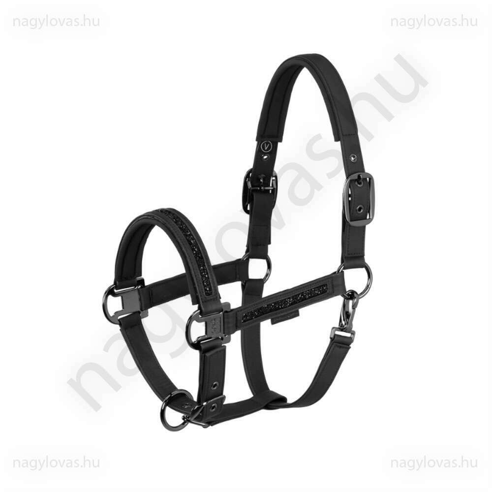 Eskadron Faux Leather Jewel kötőfék fekete