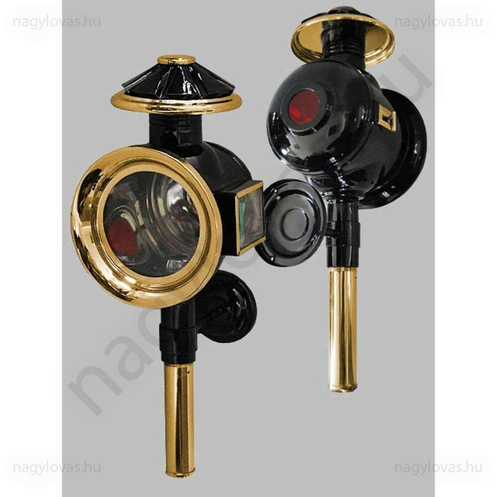 Fekete réz hintólámpa kerek póni 11cm