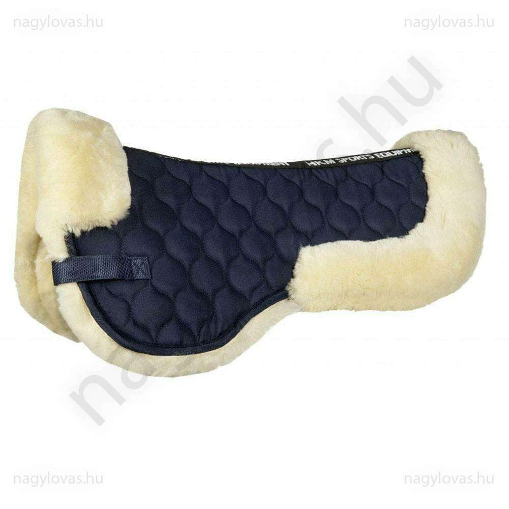 HKM bárányszőr nyeregemelő  natur/kék