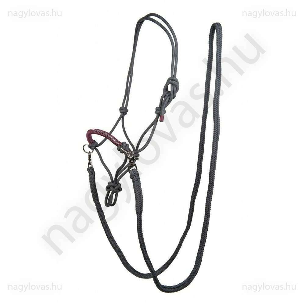 HKM Deco kötél kötőfék grey/rasberry