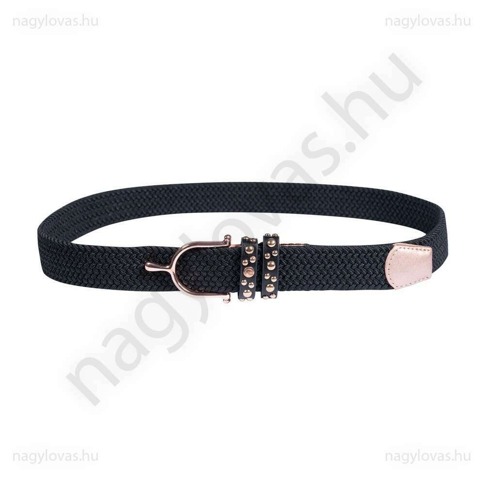 HKM Elastic öv rosegold fekete 80cm