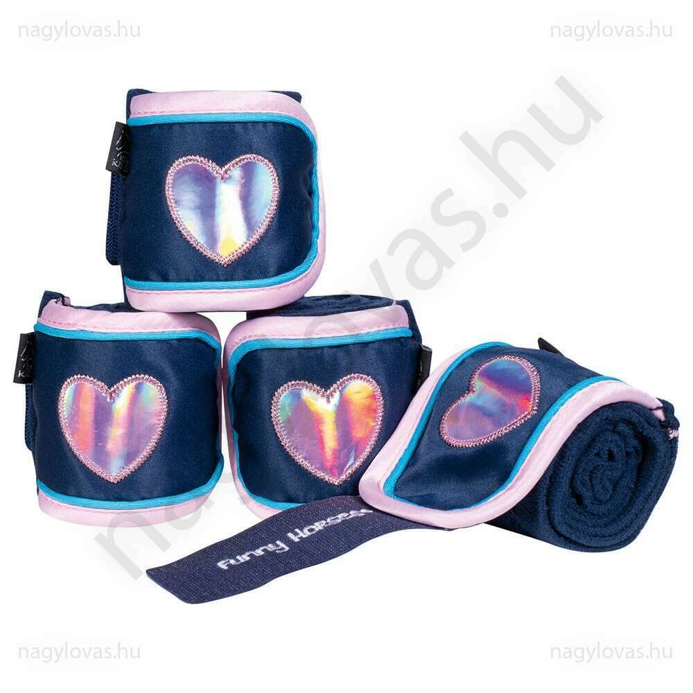 HKM  Funny Horses Hearts fásli 4db 150cm 