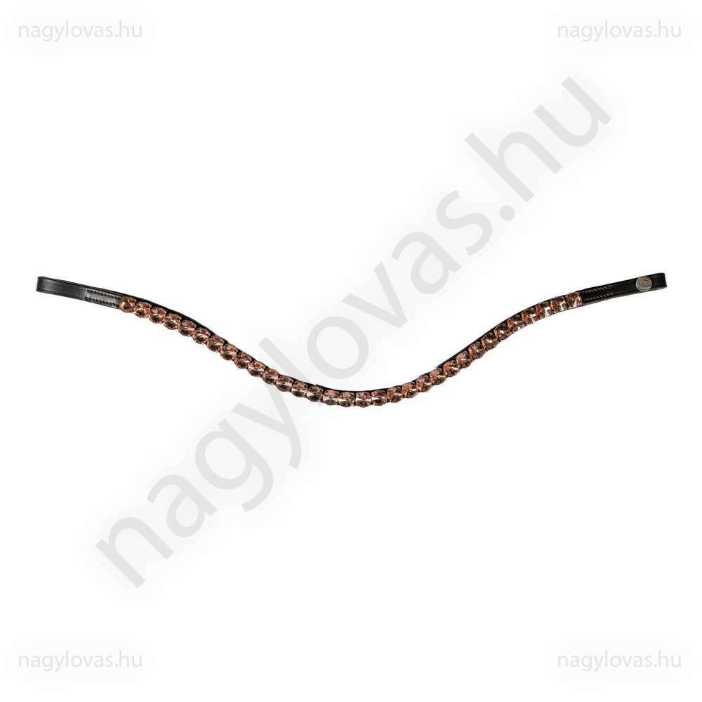 HKM Glamour rosegold barna homlokszíj