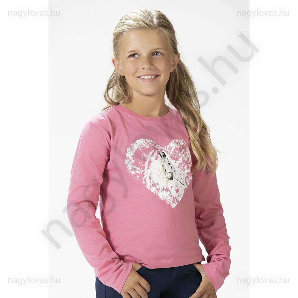 HKM Kids hosszú ujjú gyerekpóló pink