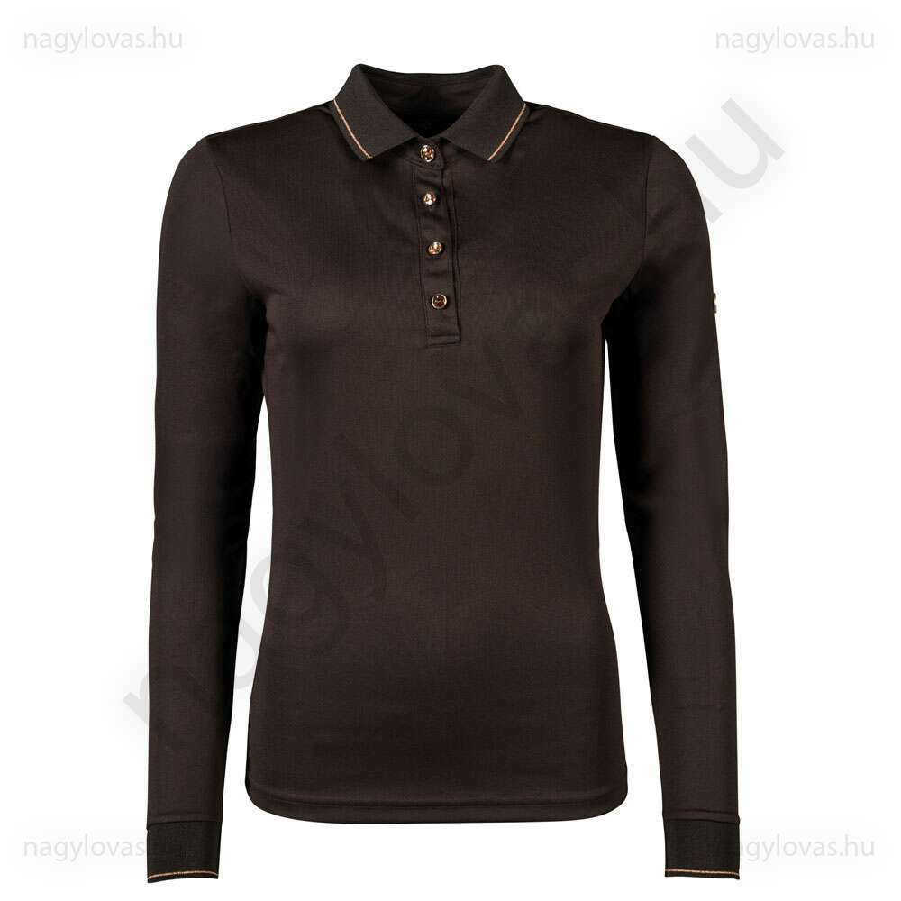 HKM Rosegold Glamour hosszú ujjú póló barna