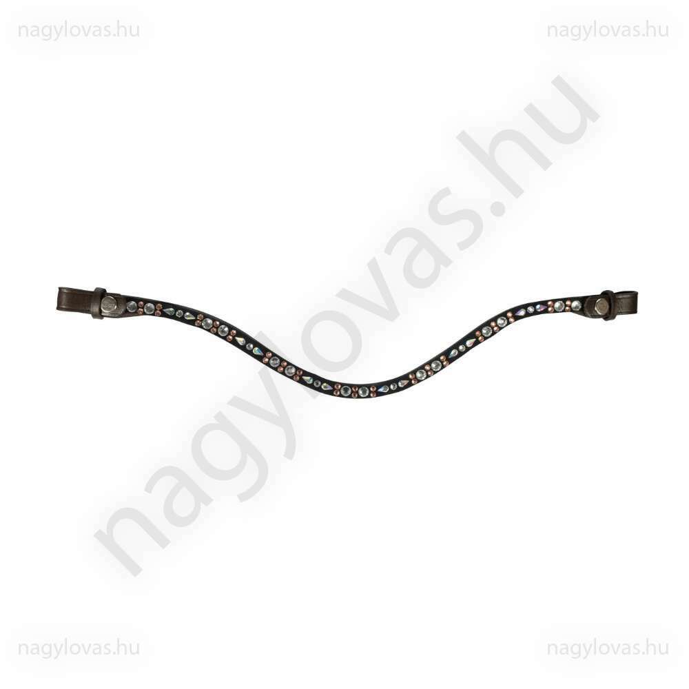 HKM Sparkle strasszos homlokszíj barna