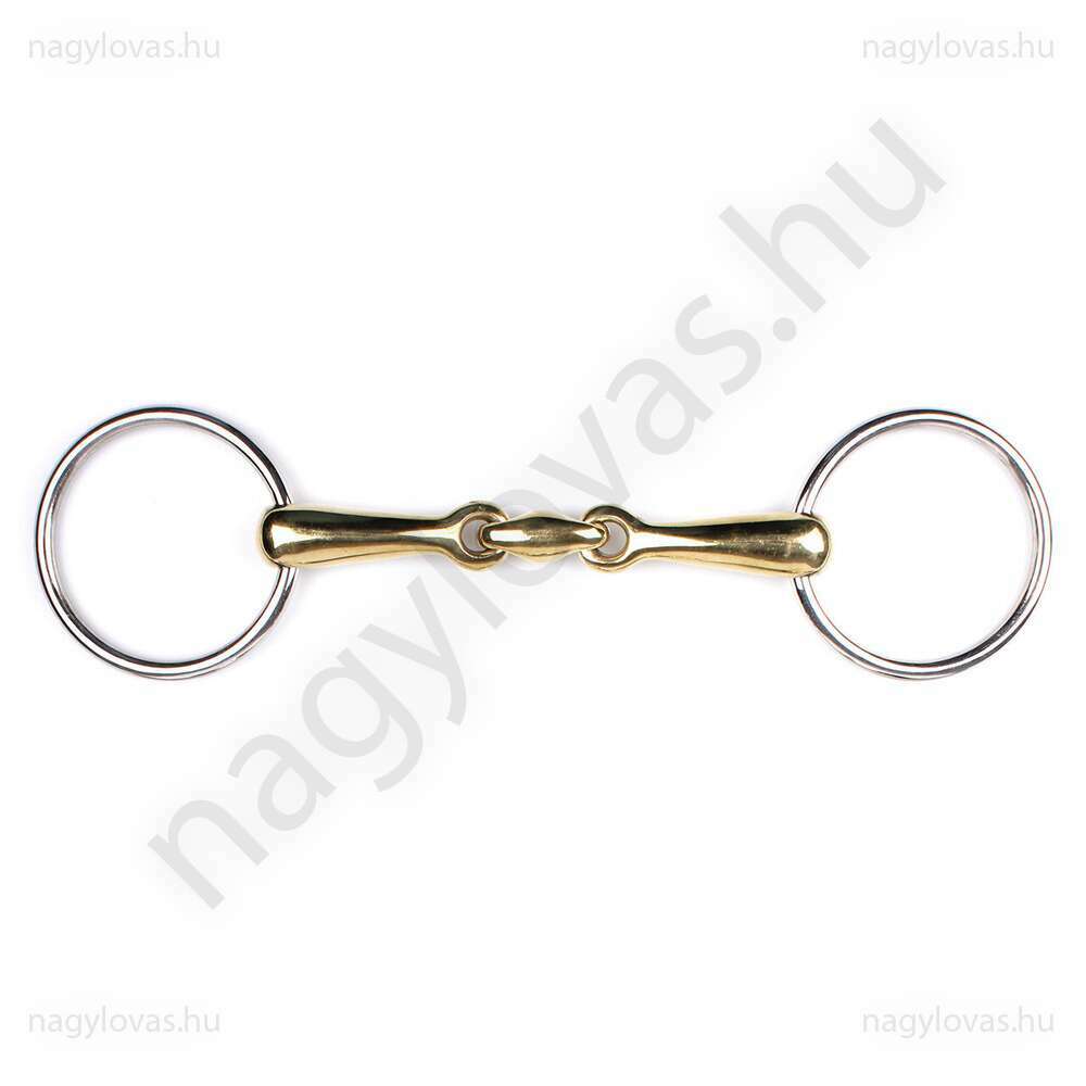 Kétszer tört Argentan rozsdamentes zabla - 13.5cm
