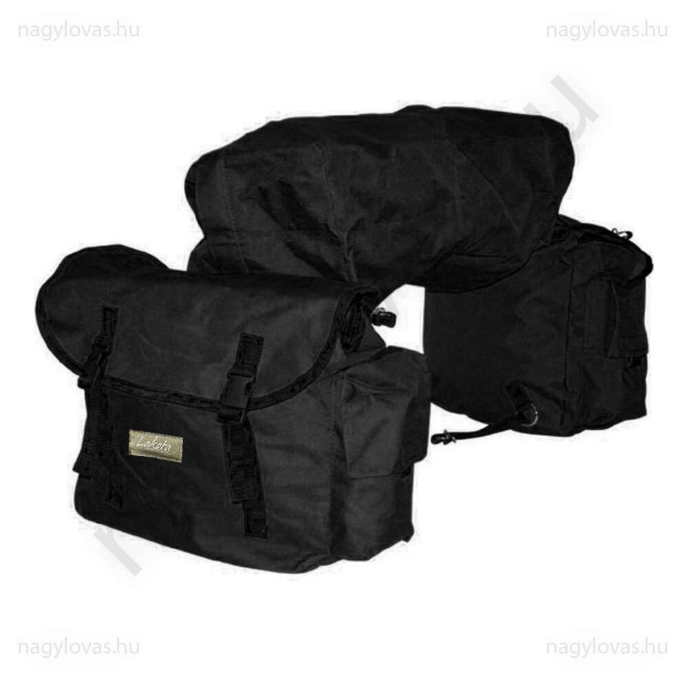 Lakota dupla hátsó nyeregtáska fekete