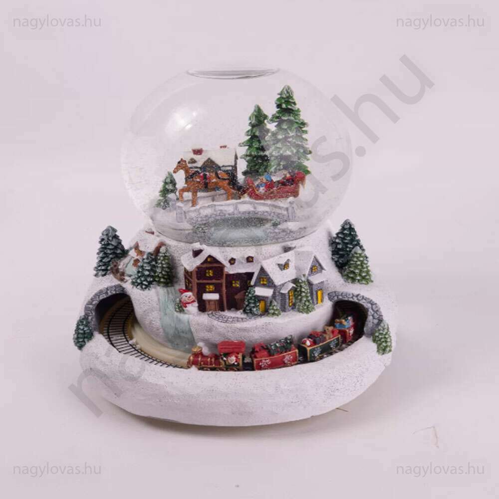 Lovas hógömb  zenélő