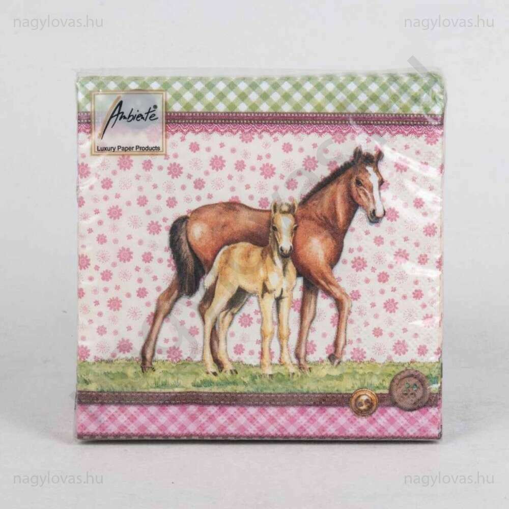 Lovas szalvéta 25x25cm 20db-os csomag