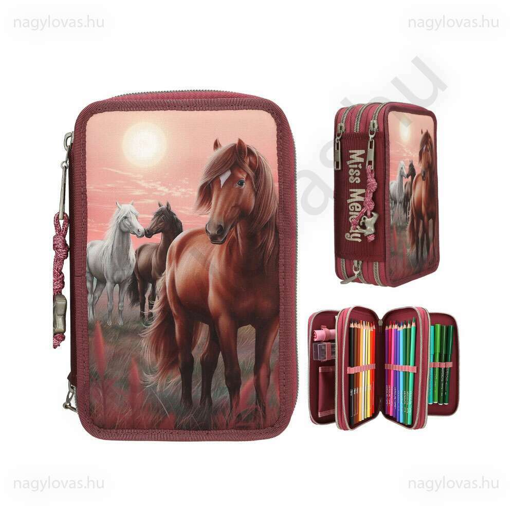 Miss Melody 3 emeletes töltött tolltartó