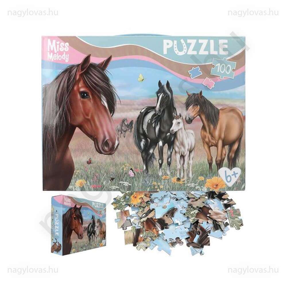 Miss Melody lovas Puzzle 100db  58X40cm 6+