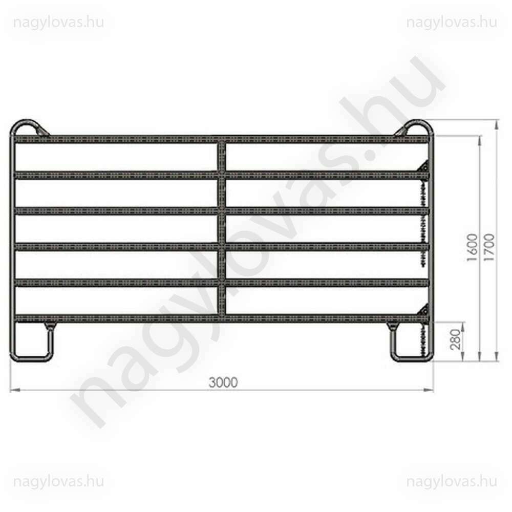 Oldal elem mobil boxhoz 3,6m
