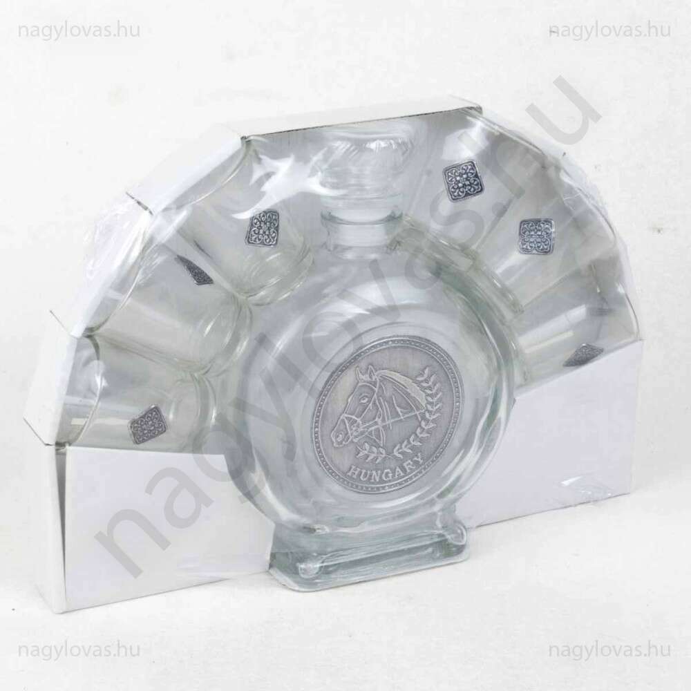 Pálinkás készlet palack+6db pohár