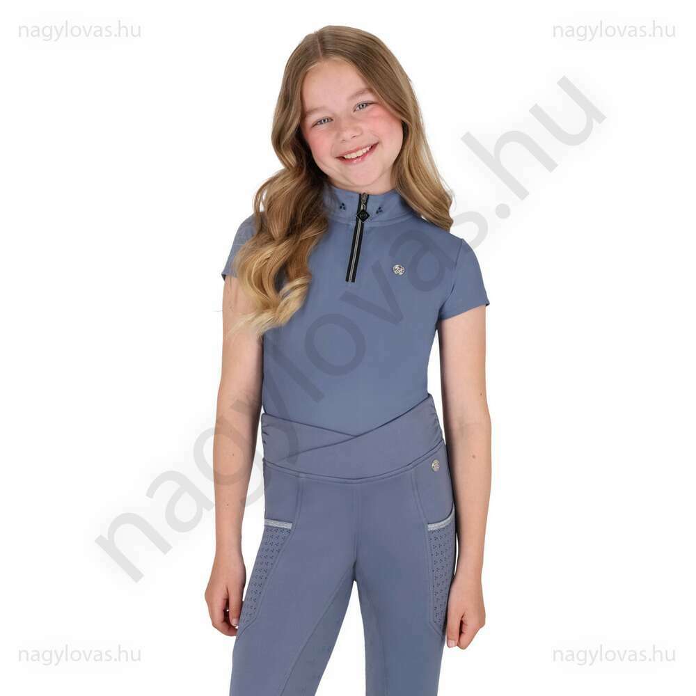 QHP  Aubree Junior rövid ujjú póló kék 128