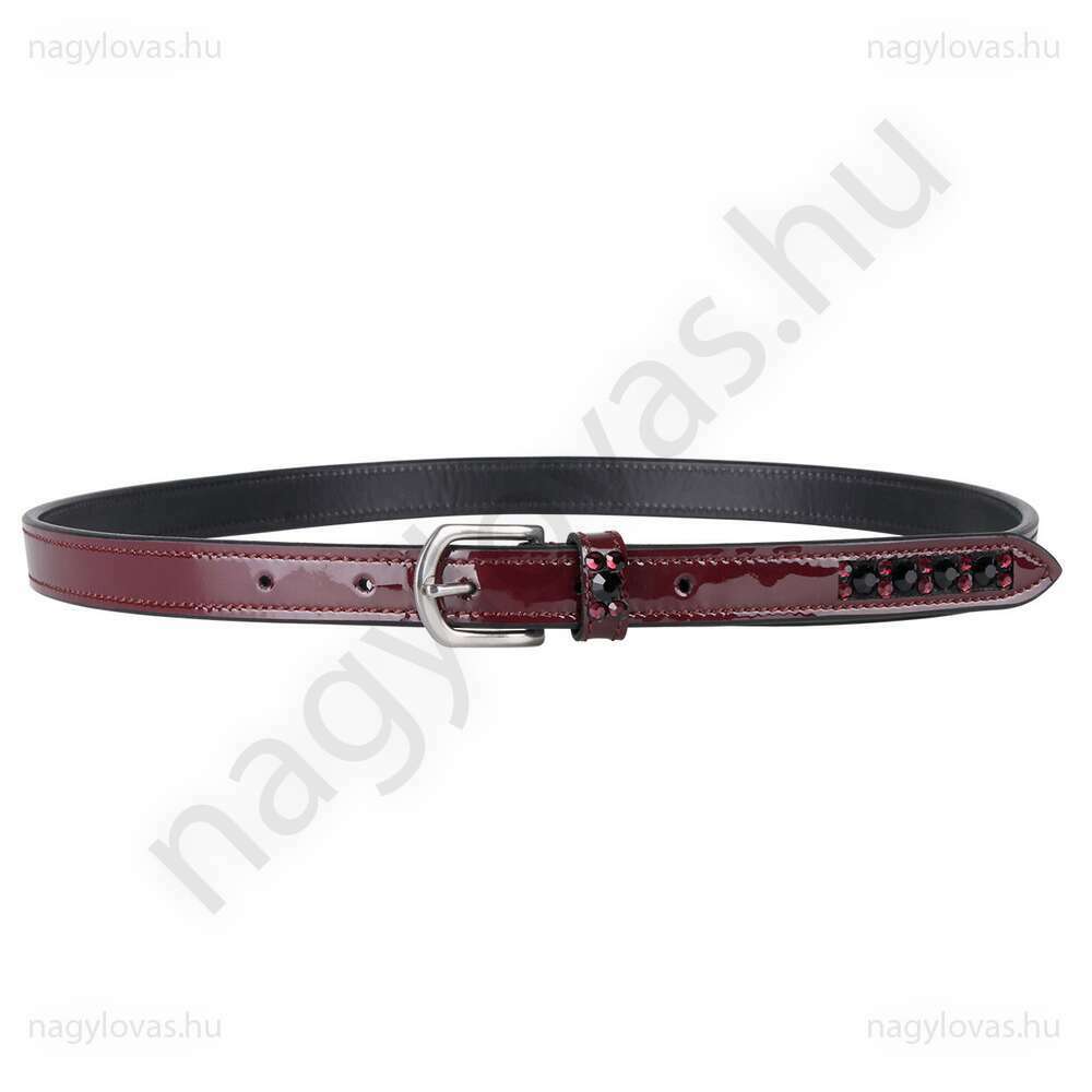 QHP Chianti női lakkbőr öv burgundi 95 cm