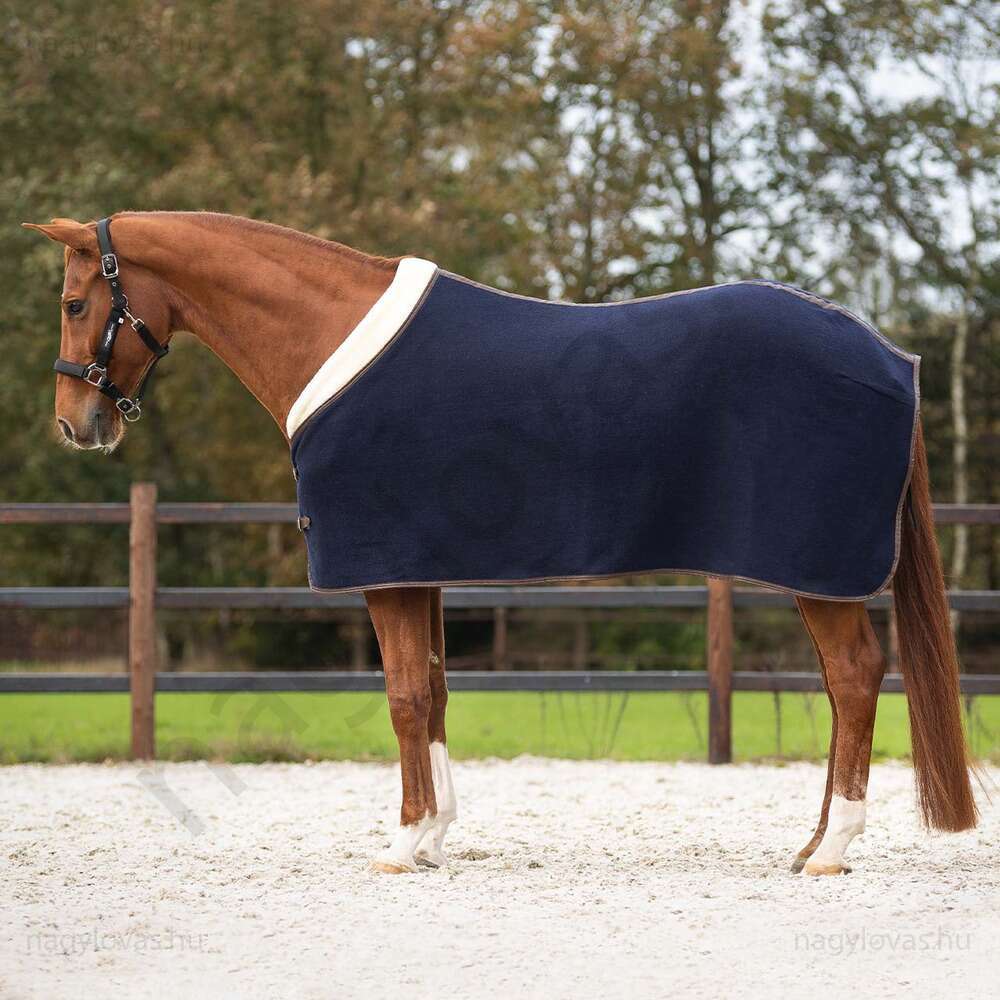 QHP Deluxe gyapjú leszárító lótakaró s.kék 135 cm