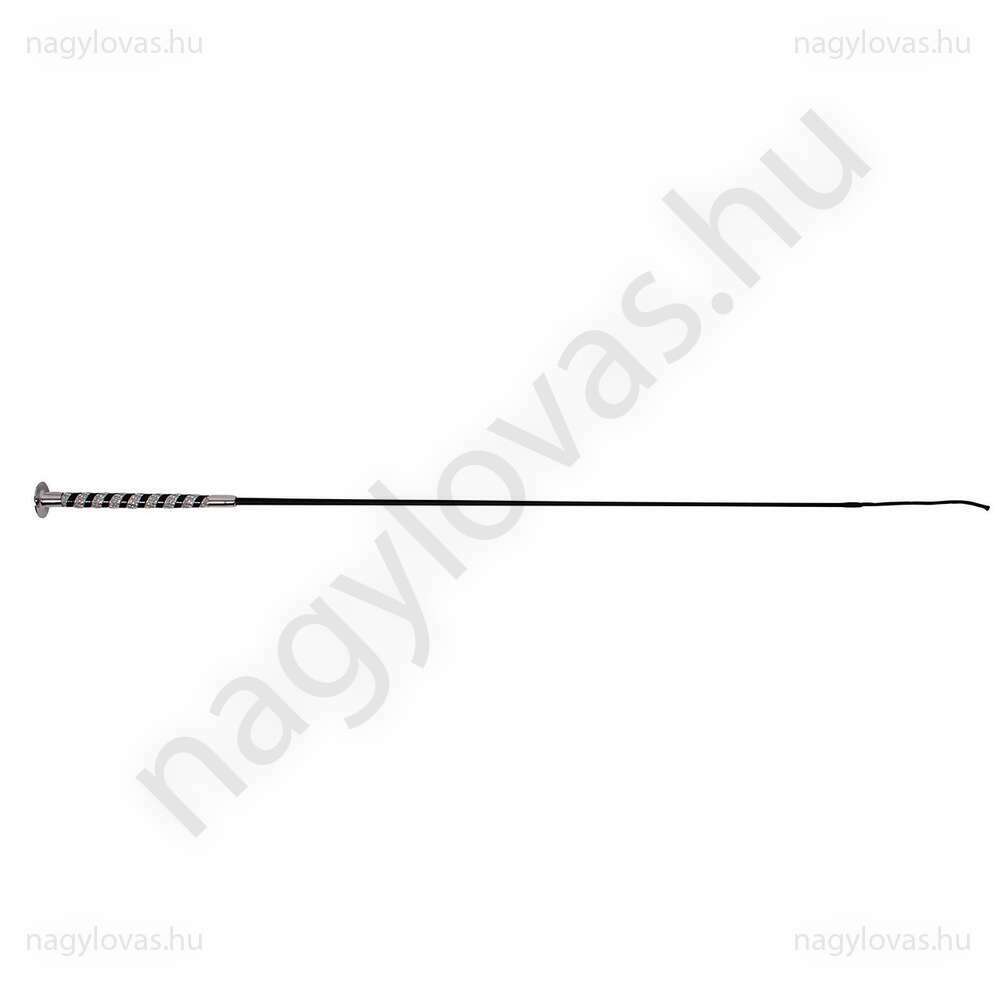 QHP díjlovagló pálca fekete ezüst 100cm