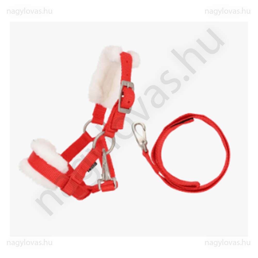 QHP Hobby Horse karácsonyi kötőfék szett piros