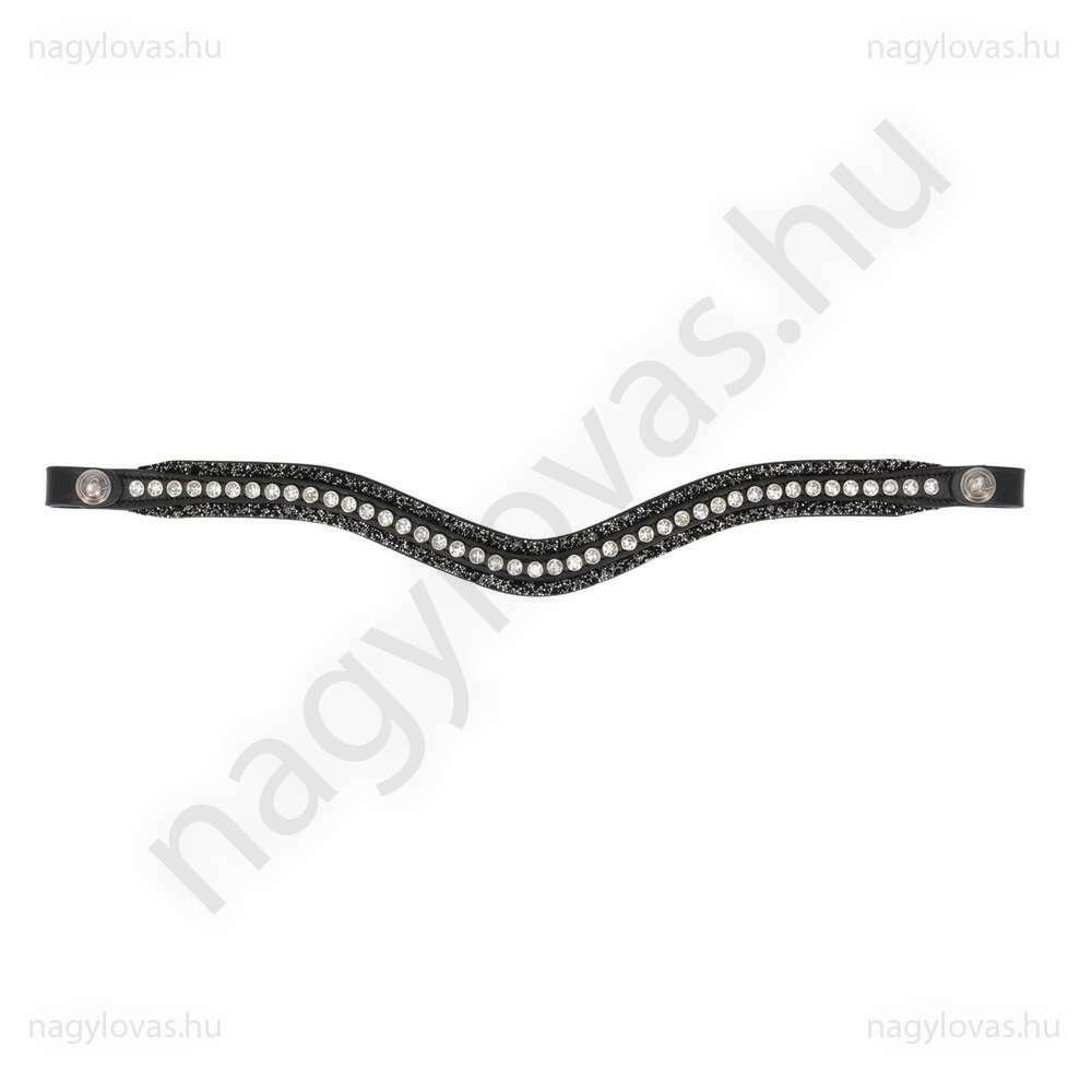 QHP Homlokszíj Skye - Fekete/ezüst - Póni