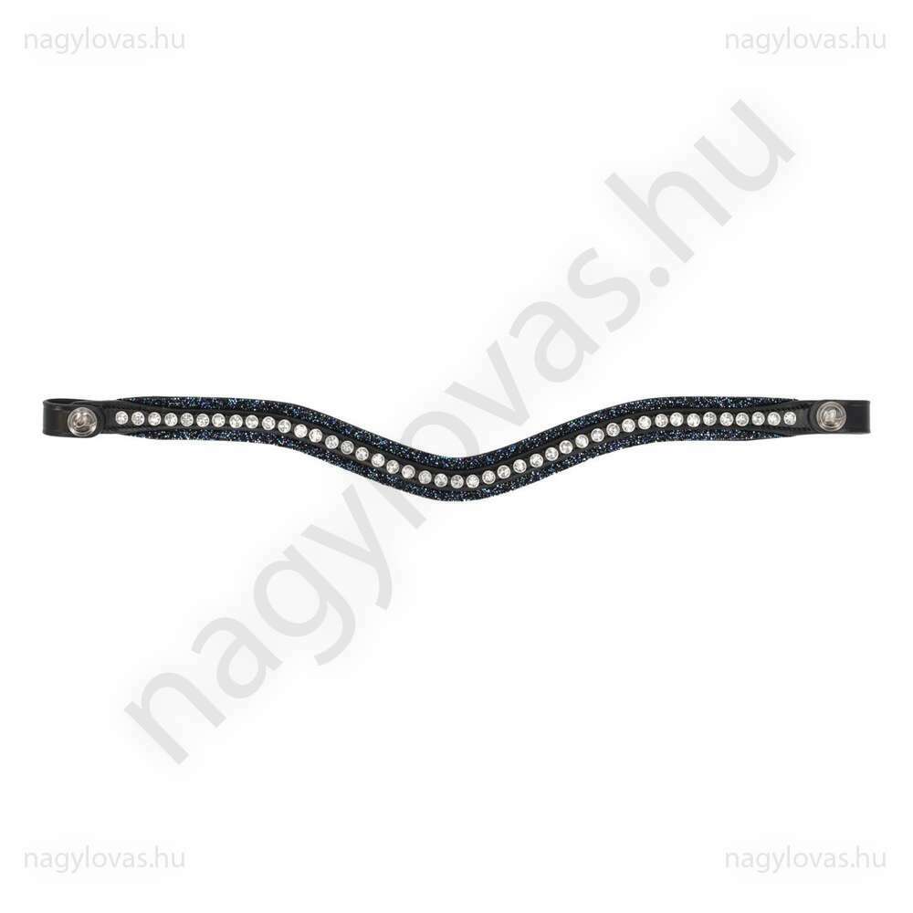 QHP Homlokszíj Skye - Fekete/kék - Póni