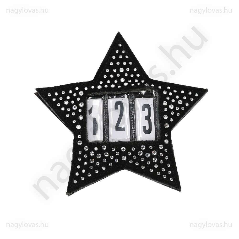 QHP Jipp strasszos versenyszámtartó fekete