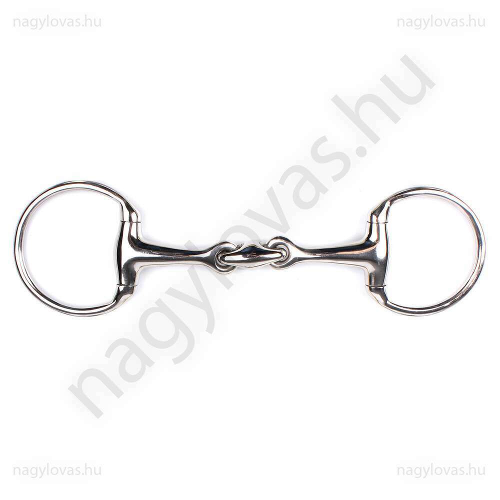 QHP kétszer tört eggbut zabla - Ezüst - 13,5cm