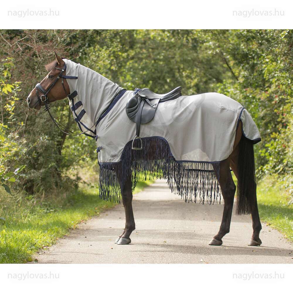 QHP kilovagló légytakaró  rojtokkal  szürke 145 cm