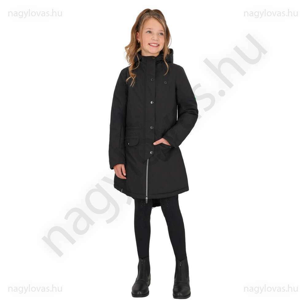 QHP Linde Junior téli lovaglókabát fekete 140