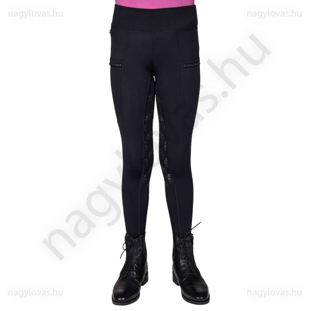 QHP  Lissie Junior lovaglóleggings fekete 98