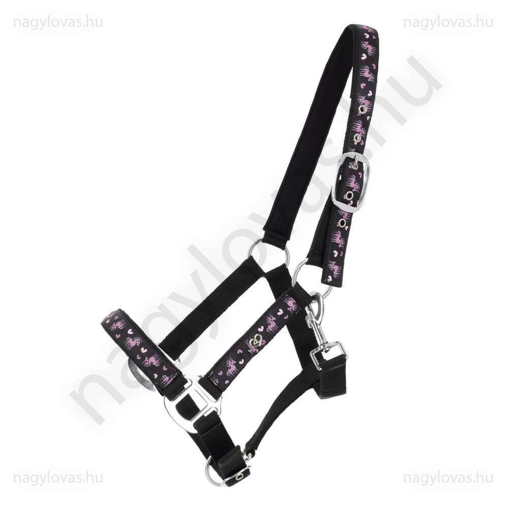 QHP Lize kötőfék - Fekete/Ibolya - Shetty