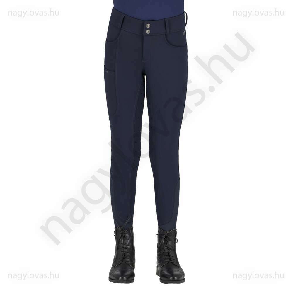 QHP Lymee softshell  gyerek lovaglónadrág s.kék 152