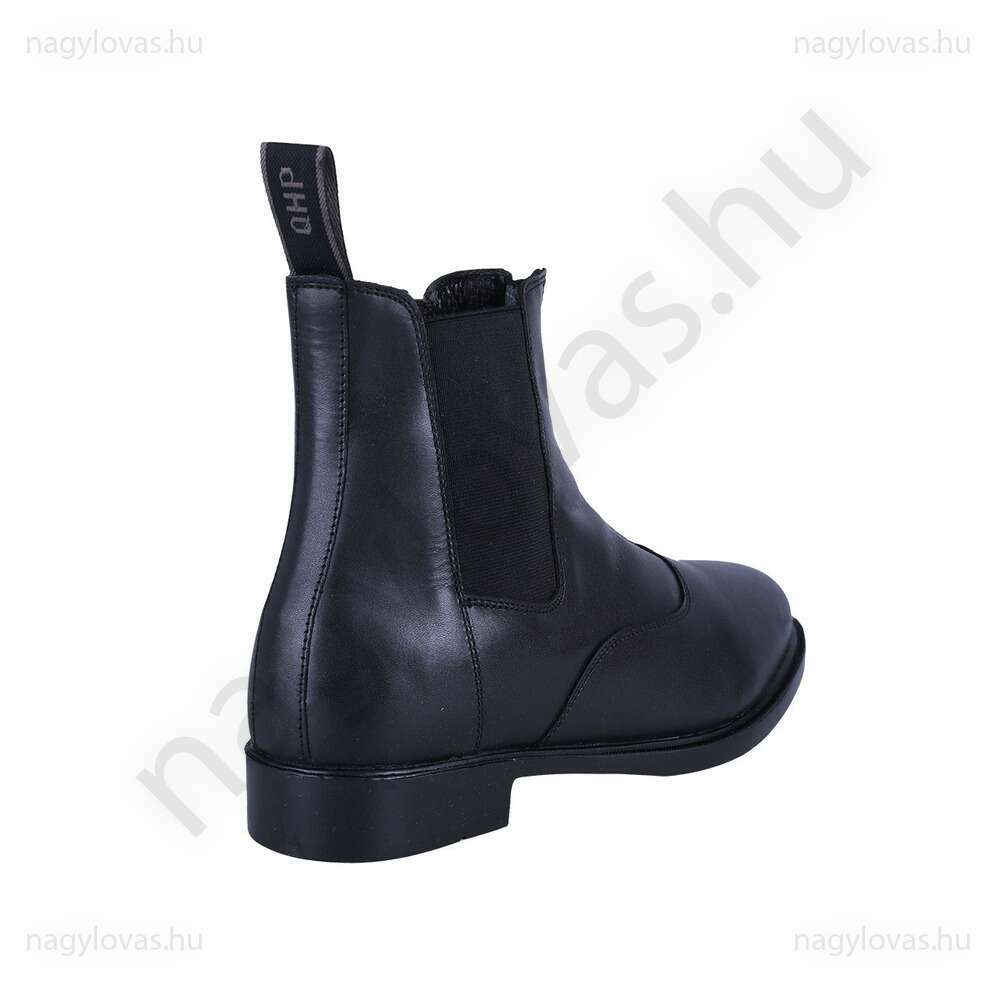 QHP Manilla Junior bőr gyerek lovaglócipő fekete