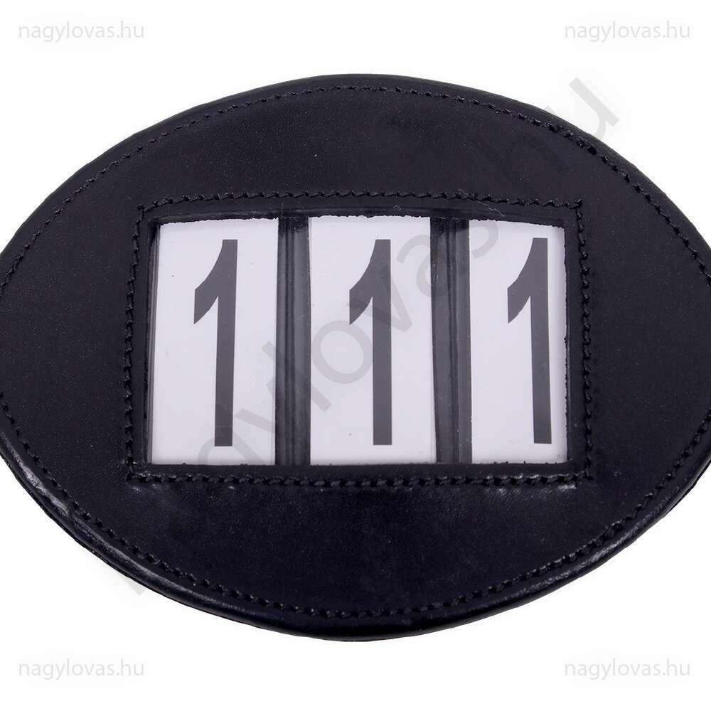 QHP Modeste ovális bőr számtartó (2 db) - Fekete 