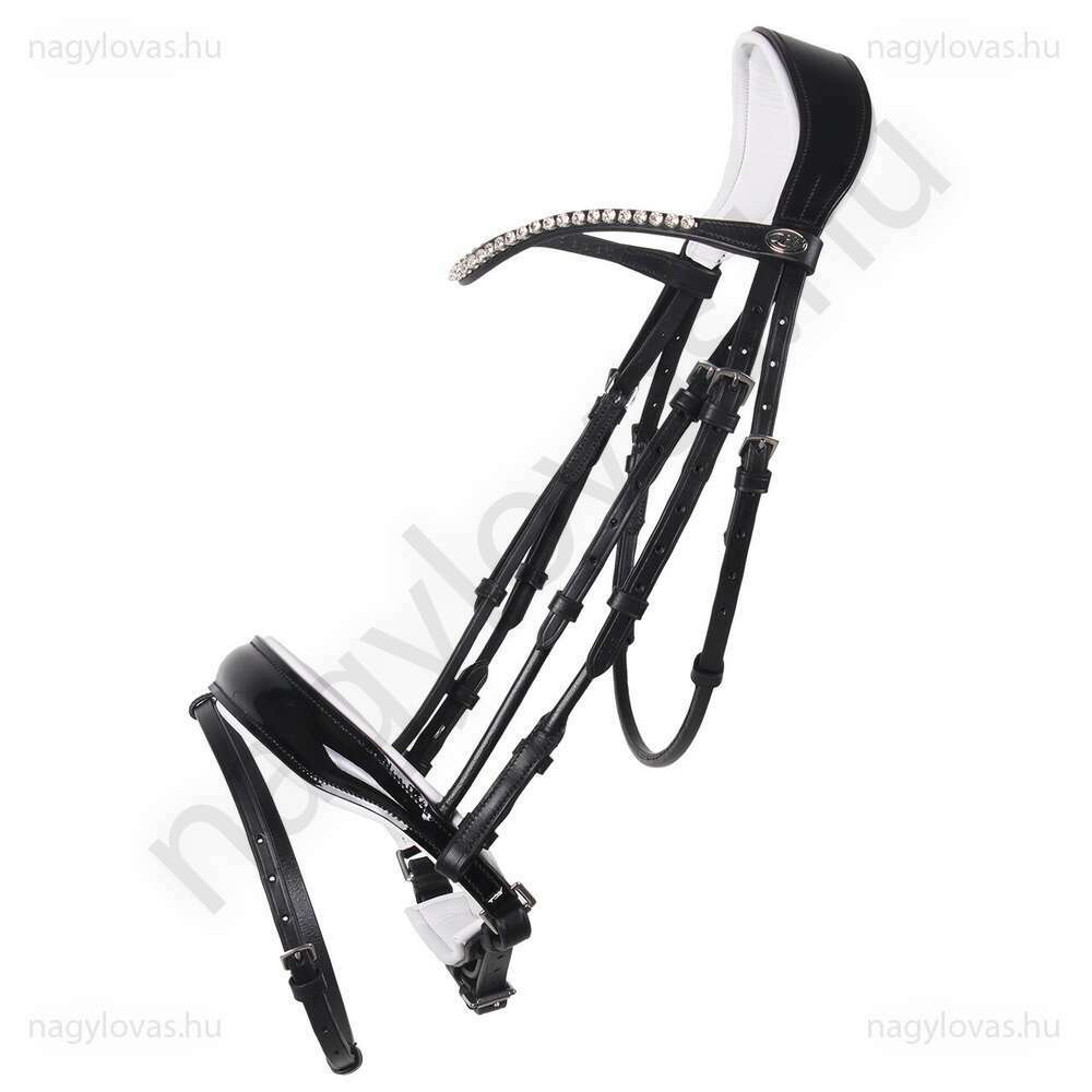 QHP Nehza kantár fekete/fehér póni