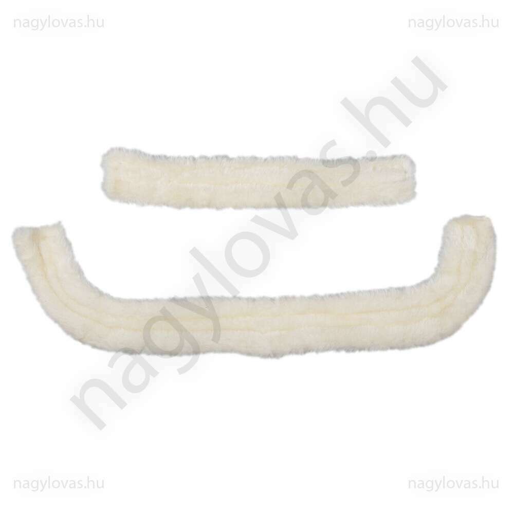 QHP Ontario kantárra orr- tarkószíjvédő szőrme  fehér  póni
