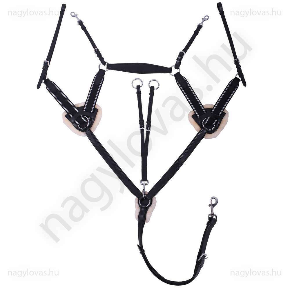 QHP Ontario szügyelő martingállal - Fekete - Cob